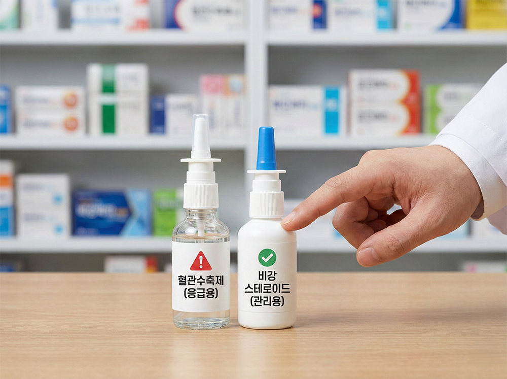 비염 스프레이 종류, 혈관수축제 비강스테로이드 비교, 약국 비염약, 응급용 vs 관리용, 올바른 선택