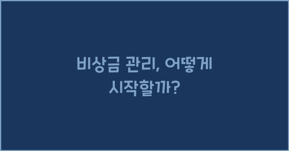 비상금 관리