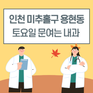 인천 미추홀구 용현동 토요일 내과 진료 병원 리스트