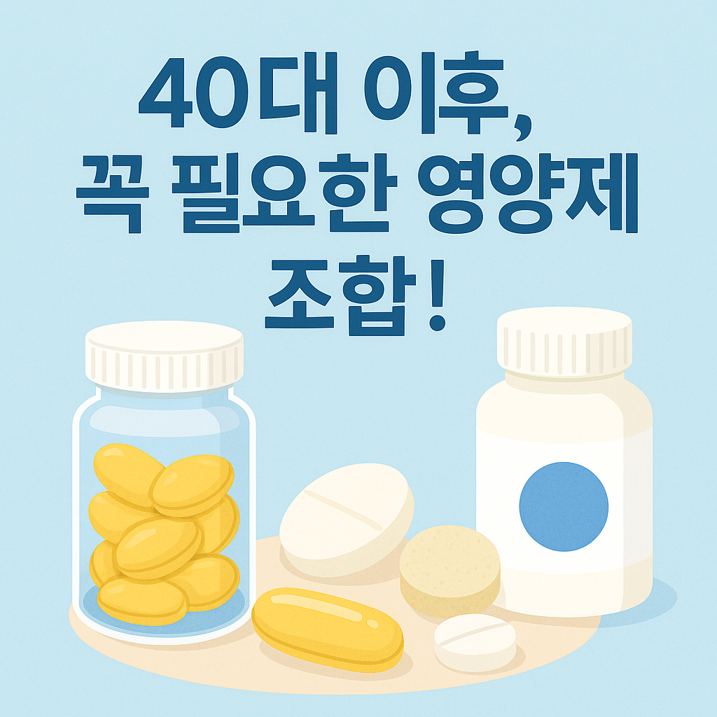 40대 이후, 꼭 필요한 영양제 조합