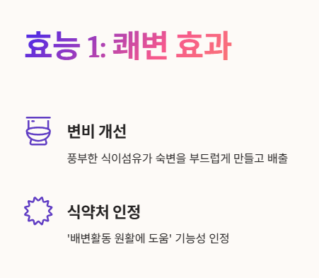 차전자피의 효능 : 쾌변 효과