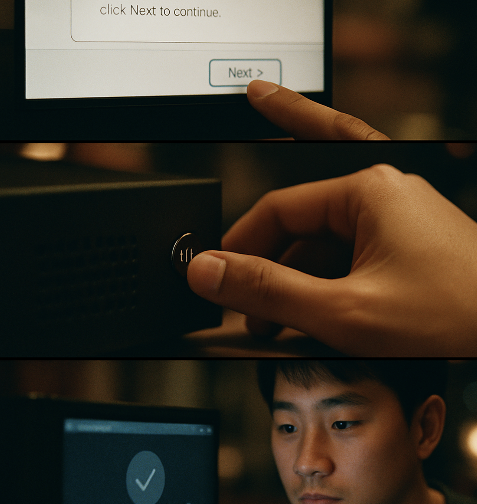 프로그램의 안내에 따라&amp;#44; 딱 3단계
