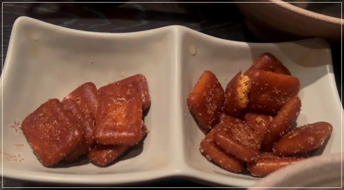 여의도역-나니이자카야-기본안주-건빵