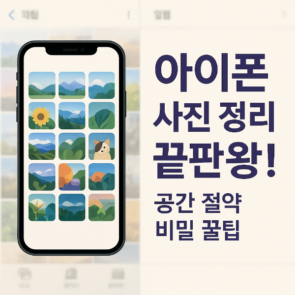 아이폰 사진 정리 썸네일 이미지입니다.