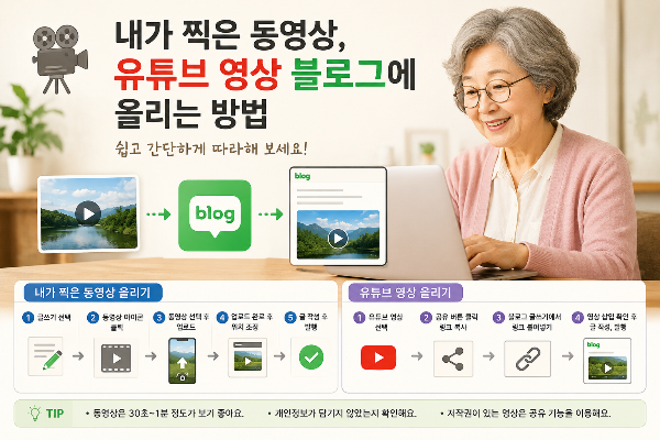 내가 찍은 동영상, 유튜브 블로그에 올리는 방법