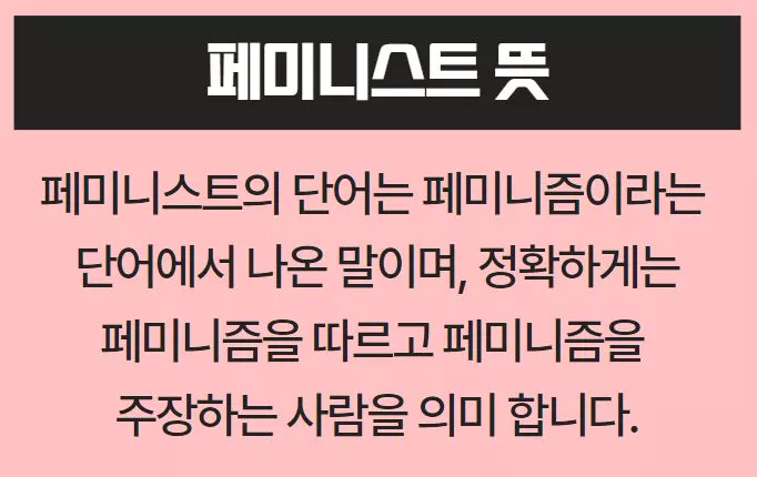 페미니스트-뜻