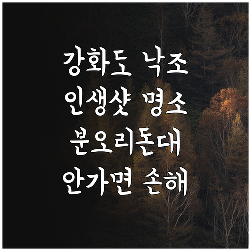 강화도 동막해변 낙조 명소 분오리돈대..