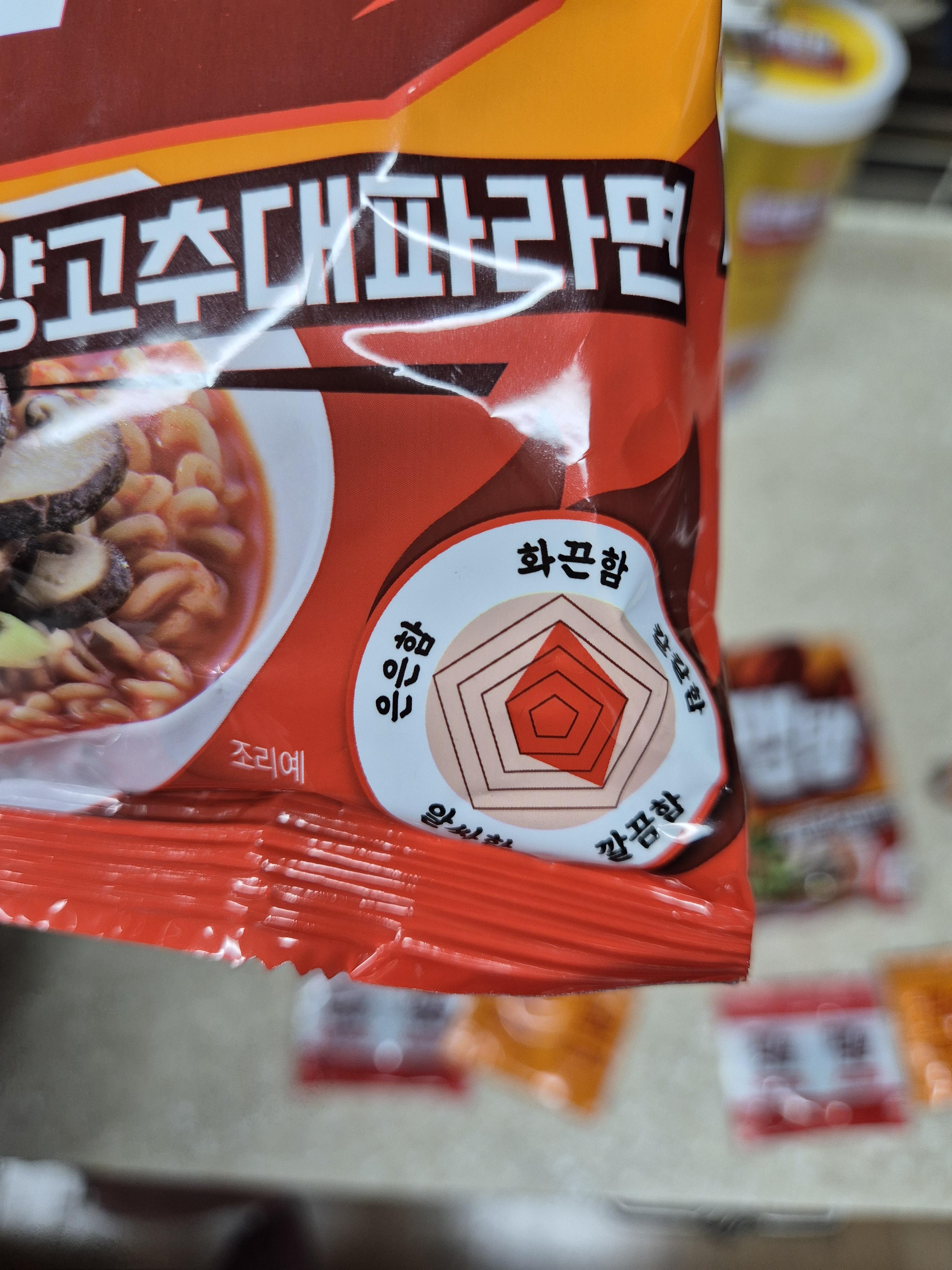 삼양 맵탱 라면의 특징을 한번에 볼수 있는 표