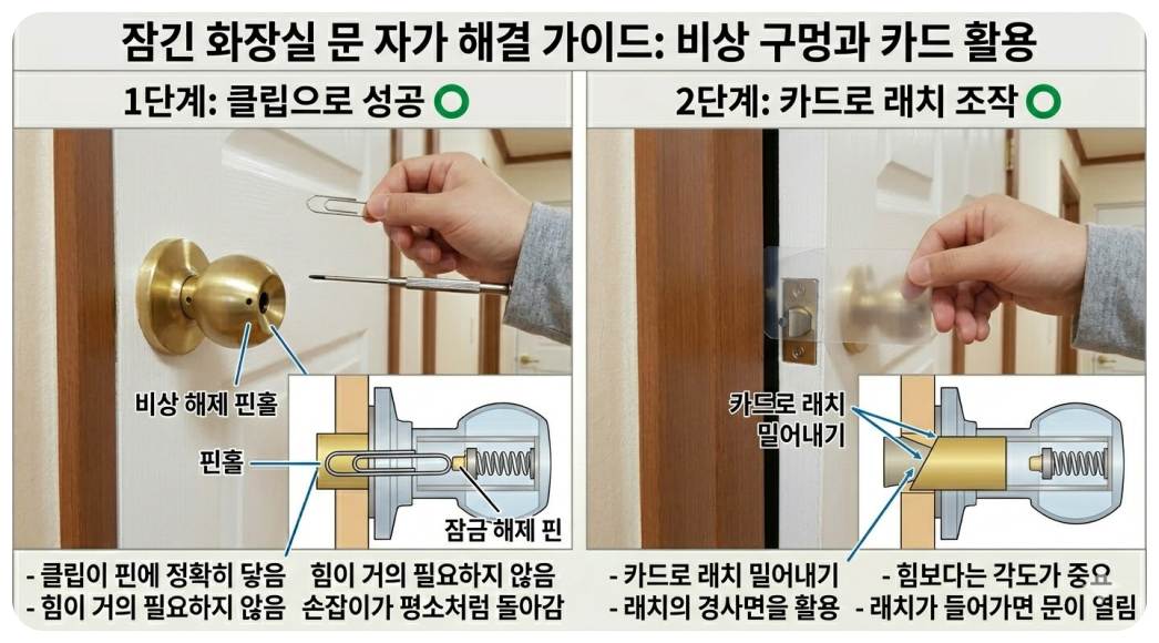 화장실 문 잠겼을 때 여는방법