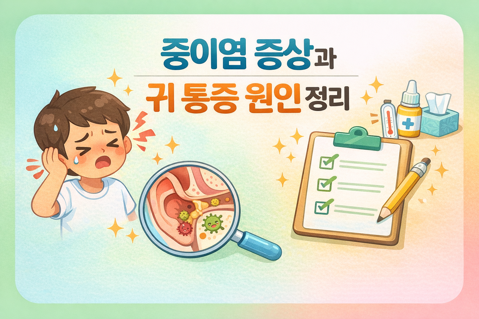 중이염 증상과 귀 통증 원인 정리