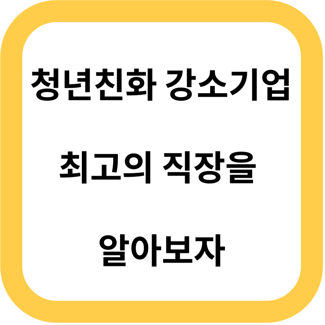 청년친화강소기업