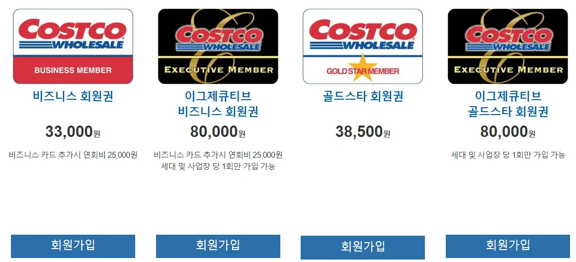 PC 회원가입-회원이 아닌 경우-회원권 선택 및 회원가입