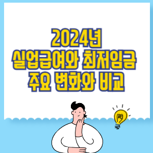 2024년 실업급여와 최저임금 주요 변화와 비교