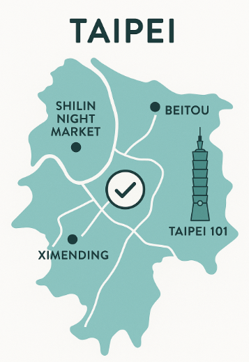 타이베이 지도 사진