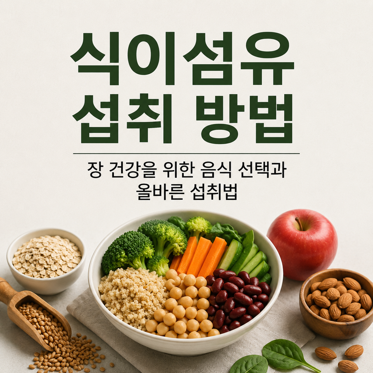 식이섬유 섭취 방법, 장 건강을 위한 음식 선택과 올바른 섭취법