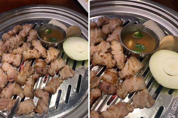 초벌 된 제주 오겹살