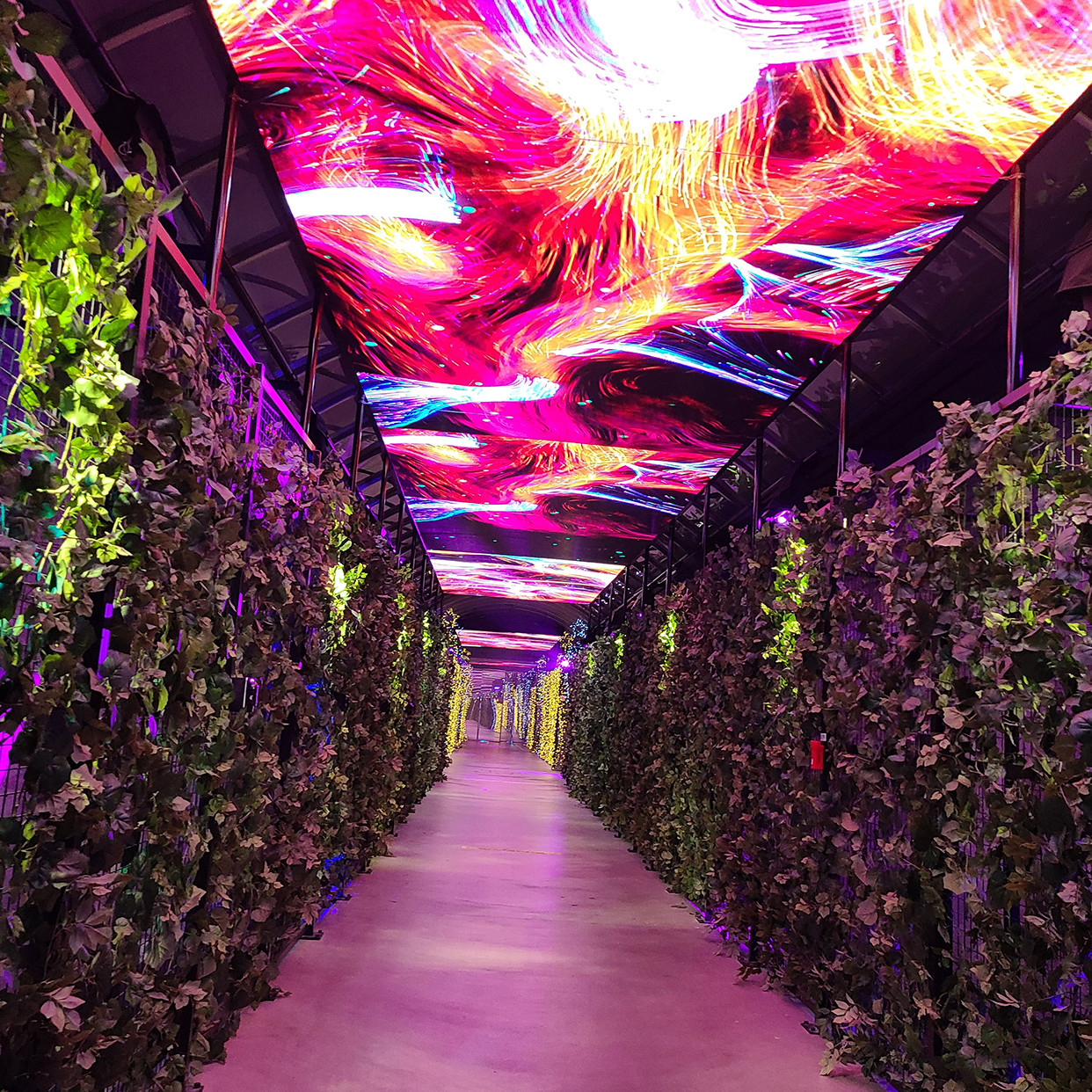 수양개빛터널 내부 사진