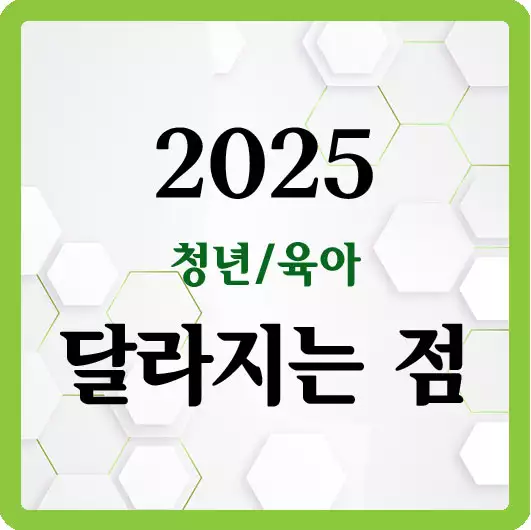 2025년 달라지는 점 - 청년 육아