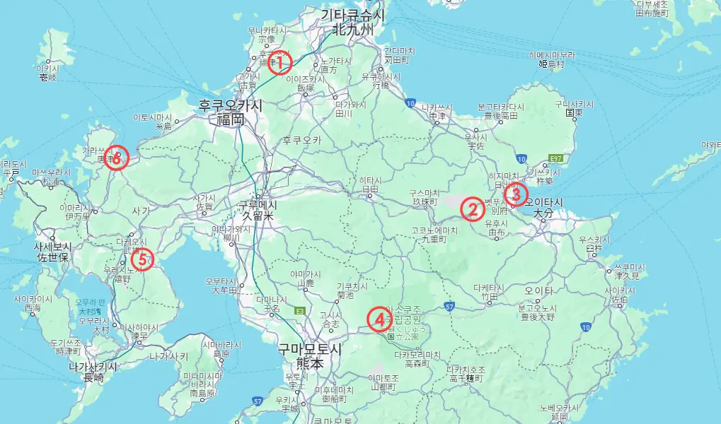 후쿠오카-온천마을-지도