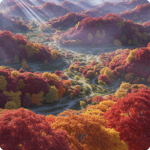 2025 화담숲 단풍 절정시기 가상 이미지