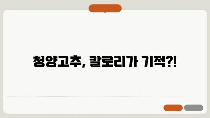 청양고추 활용법