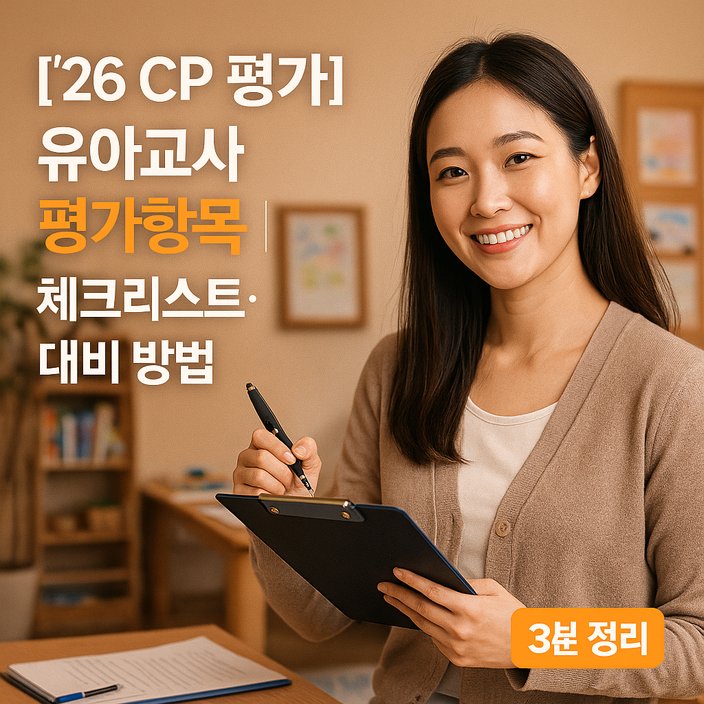 [’26 CP 평가] 유아교사 평가항목 ｜ 체크리스트·대비 방법