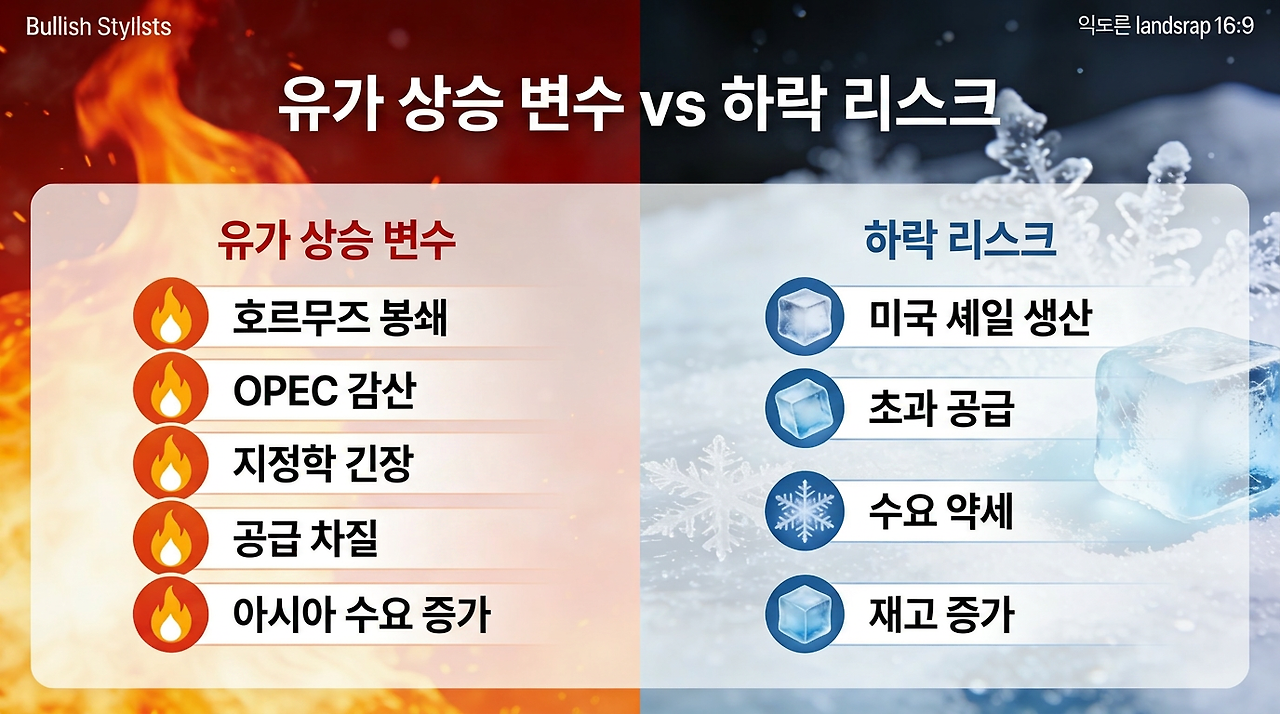 유가 상승 변수와 하락 리스크