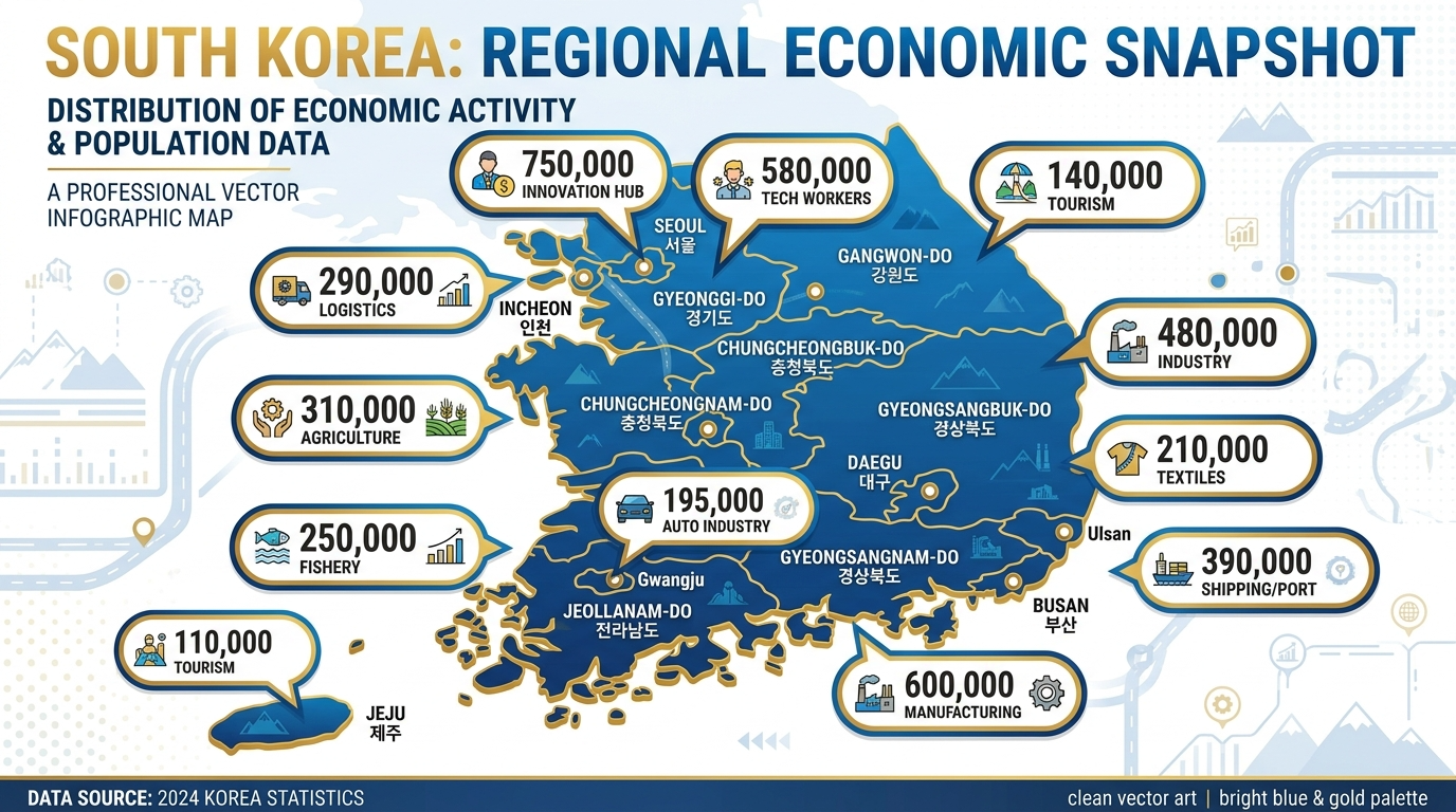 대한민국 지도 위에 각 지역별로 예상 지원 금액이 말풍선으로 떠 있는 직관적인 인포그래픽 이미지