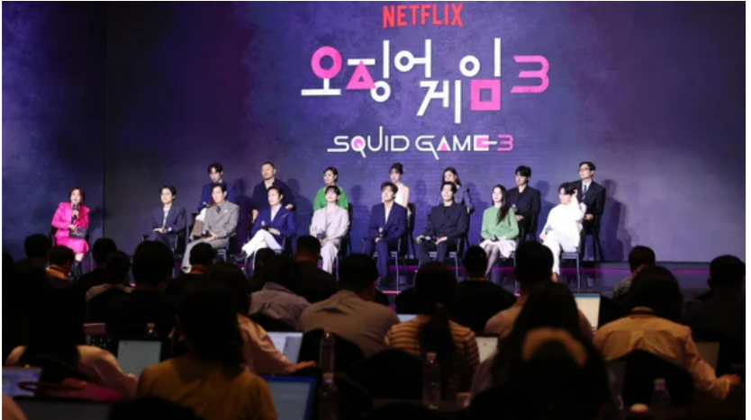 오징어 게임 출현진 인터뷰 실사 이미지 (출처 : 네이트 뉴스)