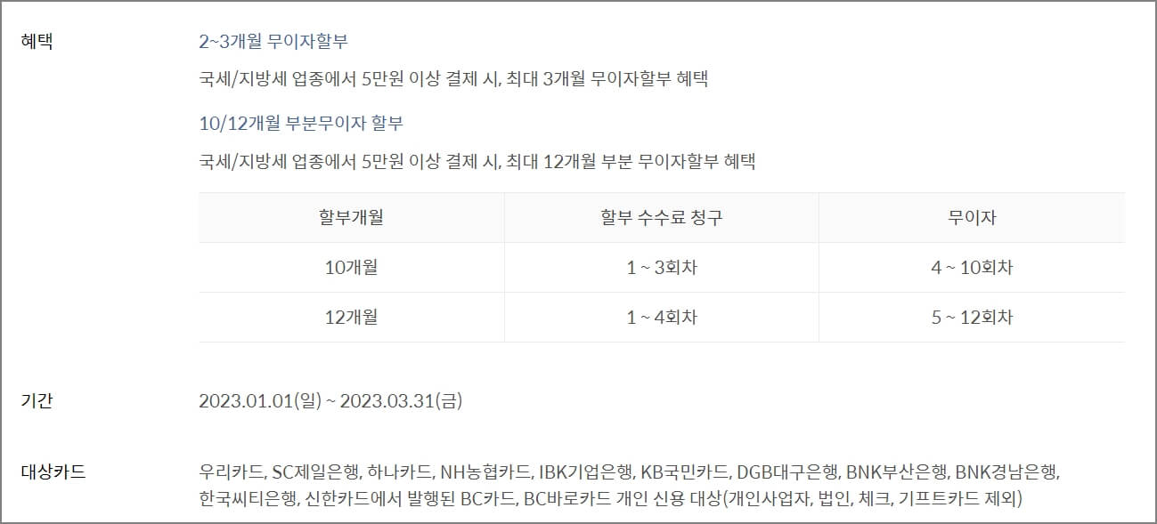 비씨카드 혜택