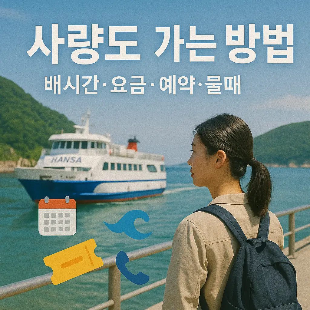 사량도 가는 방법, 배시간, 요금, 예약 방법, 물때