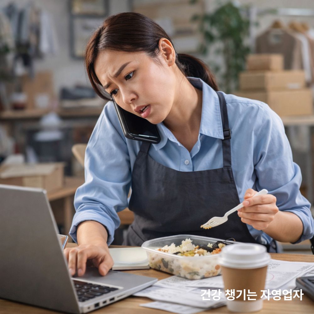 자영업자, 1인사업가, 만성피로, 밥힘