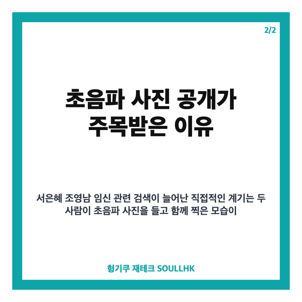 서은혜 조영남 임신, 초음파 사진 공개로 알려진 소식 정리 카드뉴스 3