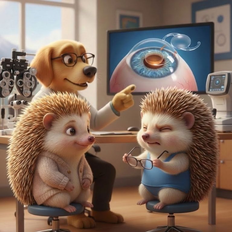 도치씨가 안경 들고 눈 찡그리는 모습