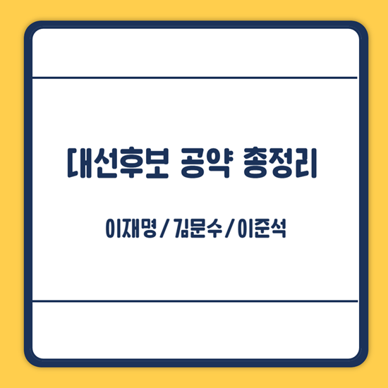 대선후보 공약