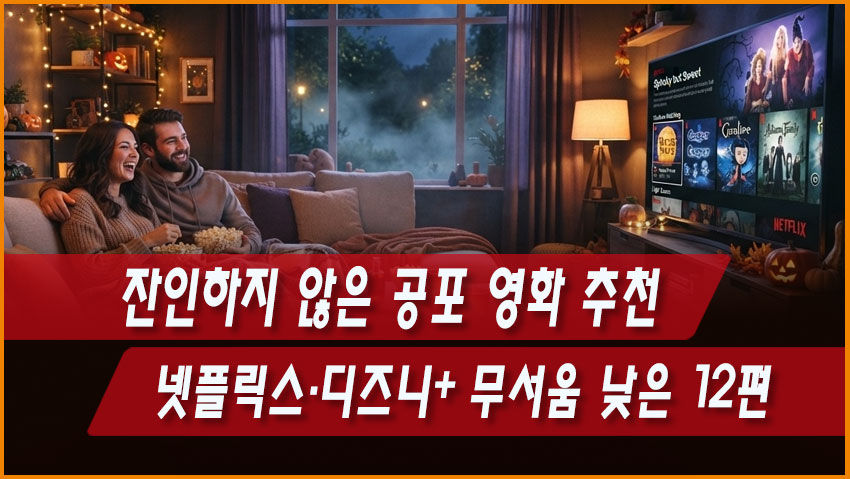 |넷플릭스·디즈니+ 무서움 낮은 12편