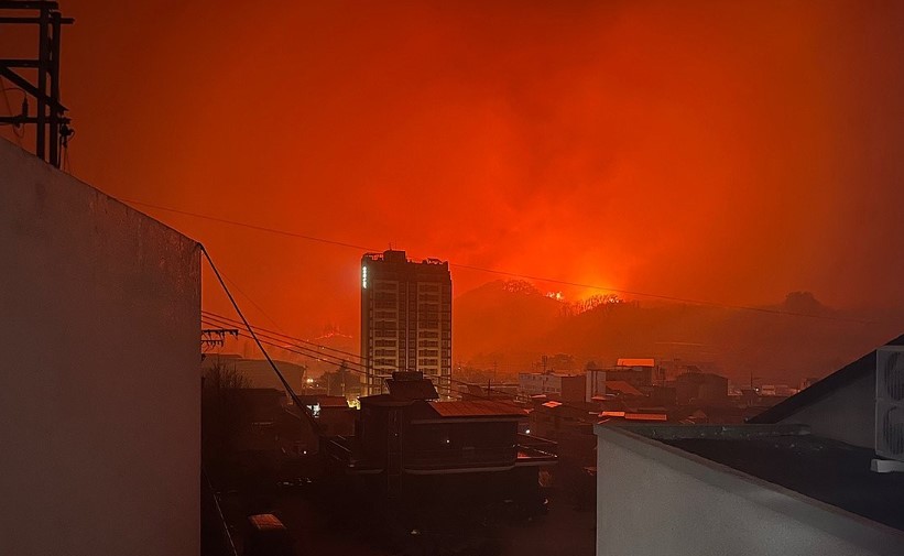 한국 산불 사진