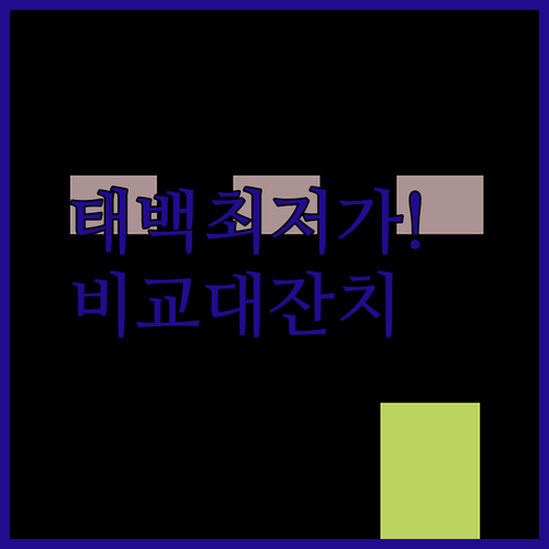 강원도 태백 여행 가성비 숙소 베스트..