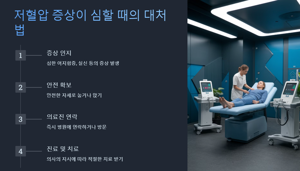 저혈압 증상이 심할 때의 대처