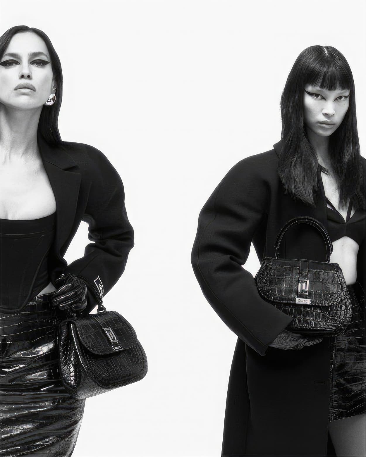 베르사체의 파워숄더 파워 자켓&#44; 블레이저를 보여준 2023-24 FW 컬렉션