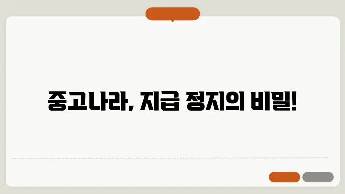 지급 정지 신청 처리 결과