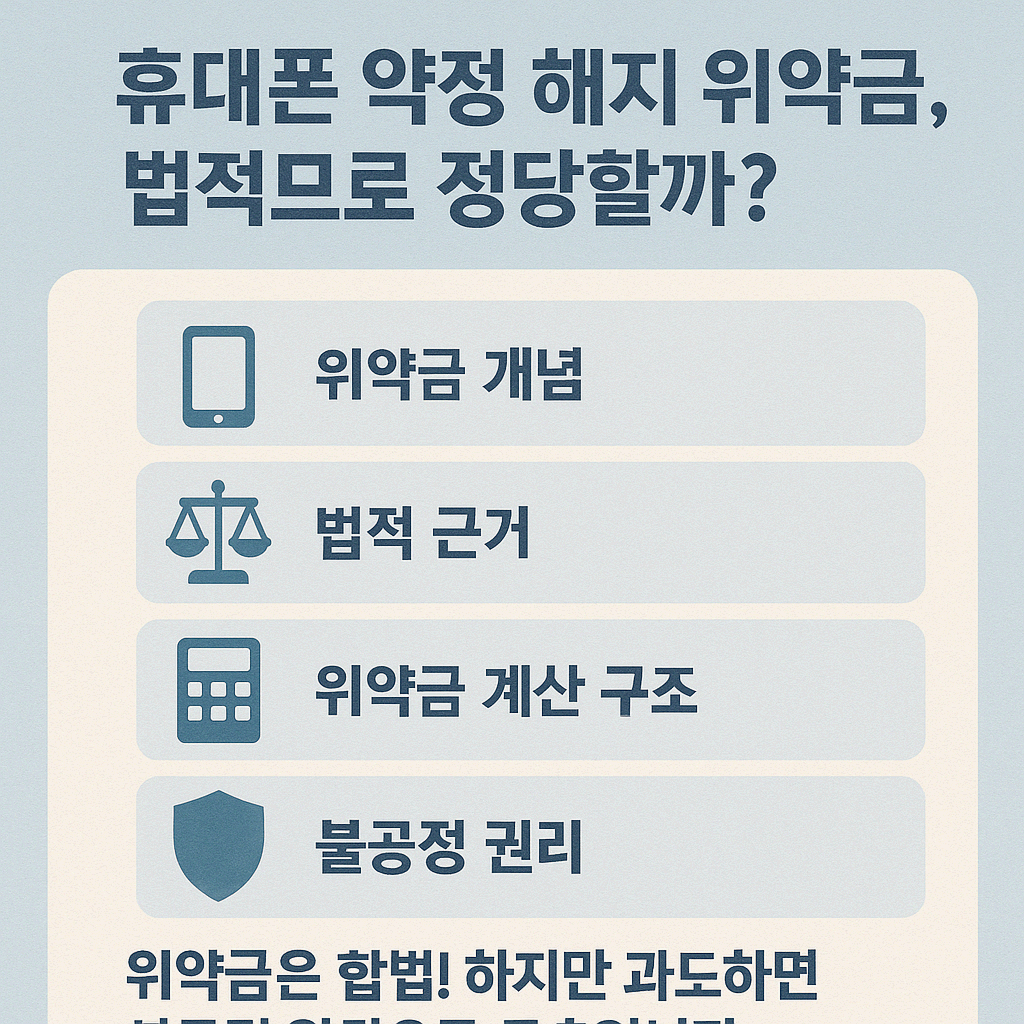휴대폰 약정 해지 위약금, 법적으로 정당할까?