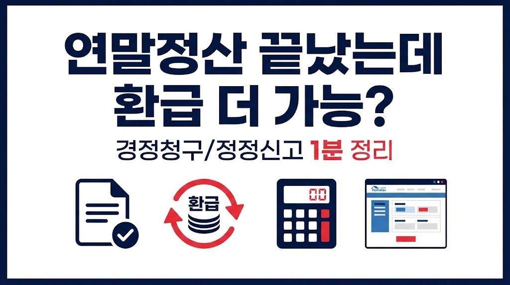 경정청구/정정신고(수정신고): 연말정산 끝난 뒤 &lsquo;환급 더 받는 법&rsquo; 완전정리 (회사 정산 이후)