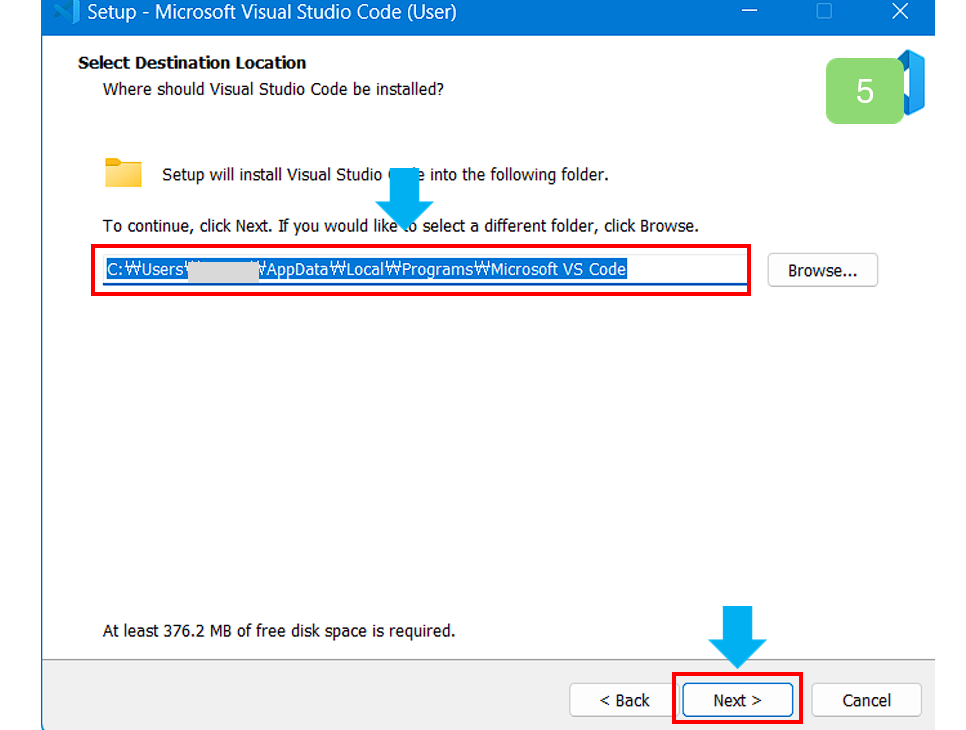 설치 경로를 선택해 주세요.
