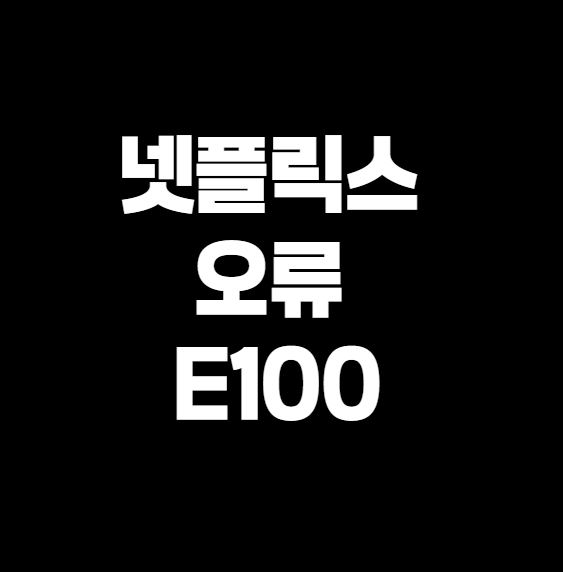 넷플릭스 오류 E100