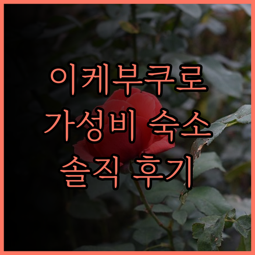 이케부쿠로 숙소, 가성비 끝판왕은?!