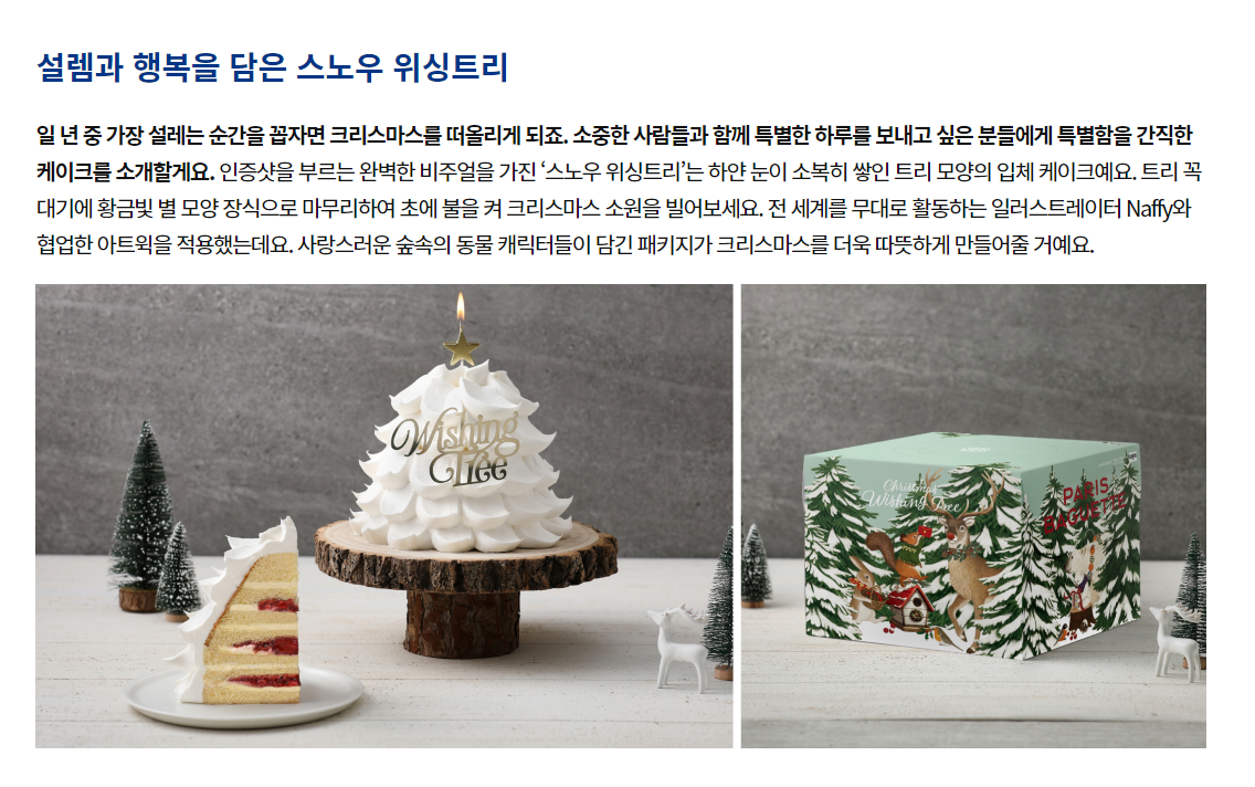 파리바게트 크리스마스 케이크1