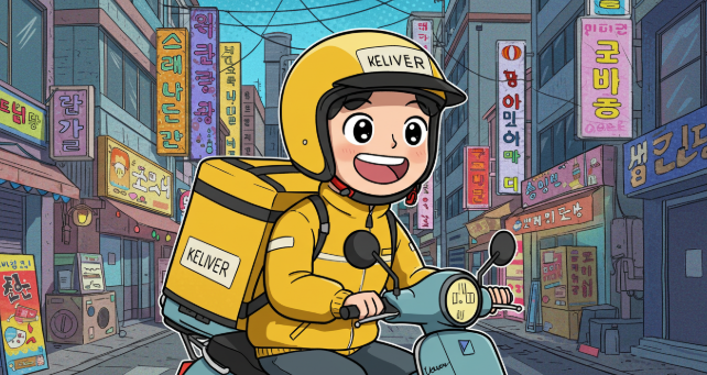 한국 배달 라이더 사진