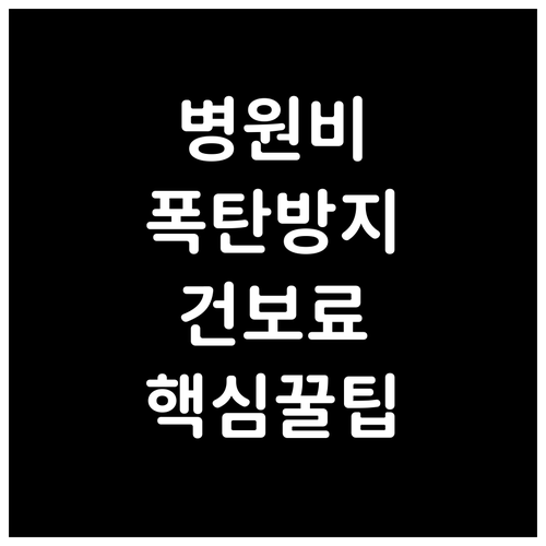 건강보험 관리급여 선별급여 확인 방법..