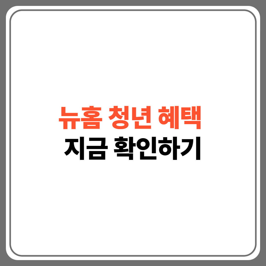 "2025 뉴홈 청년 주택 팜플렛"